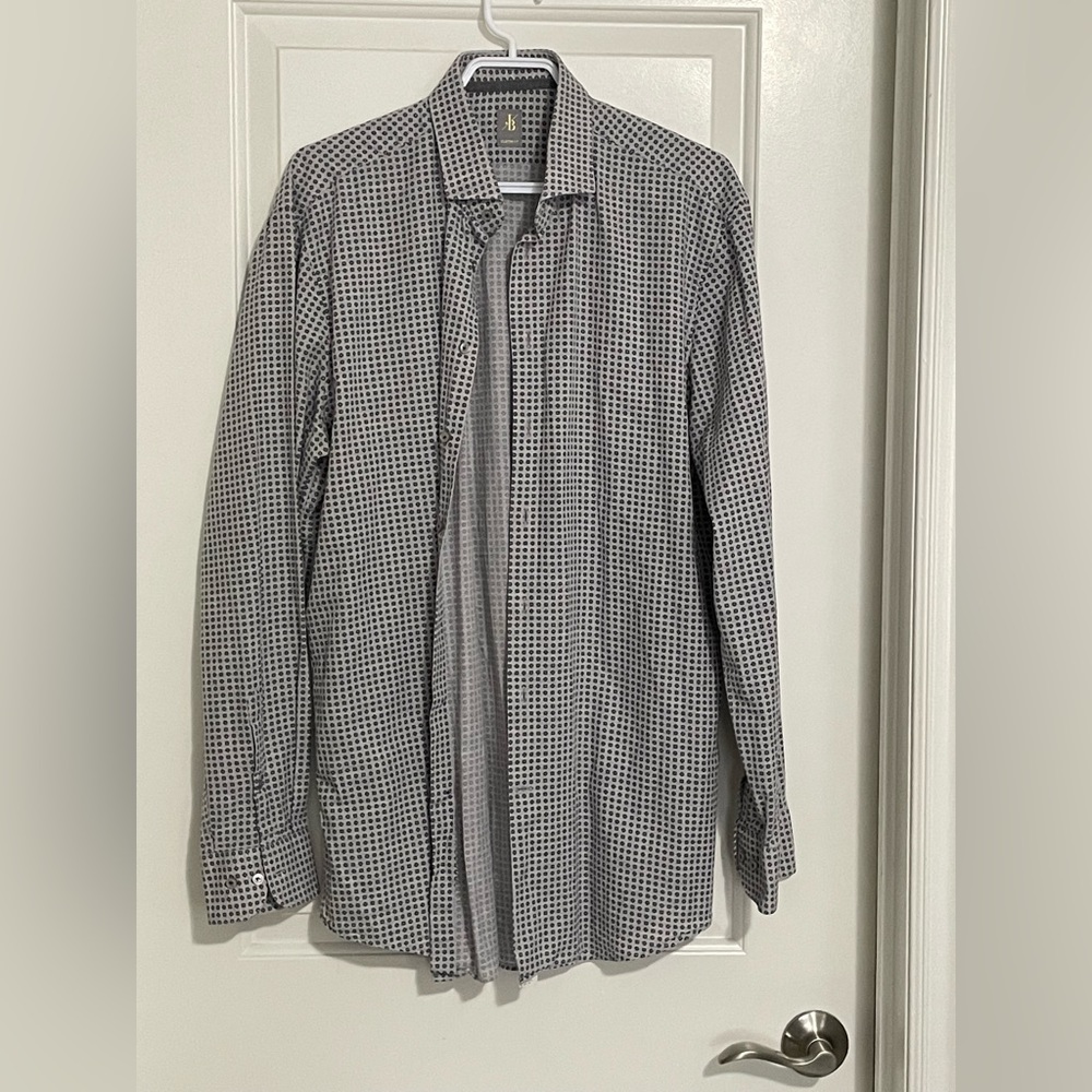 JACQUES BRITT JB Custom Fit Dress Shirt size L/ 16.5